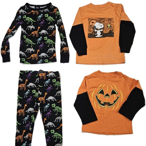 Halloween 3-Piece Toddler Lot 🎃 Peanuts 3T, Pumpkin 2T, Hyde & EEK PJs 4T - Picture 1 of 7